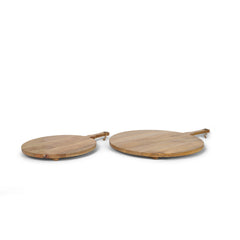Karana Natural Solid Wood Round Serving Boards - Ornate Home