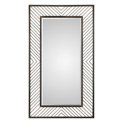 Karel Black/Bronze Chevron Mirror - Ornate Home