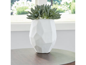 Karenton White Vase 9" (Online Special Price) - Ornate Home