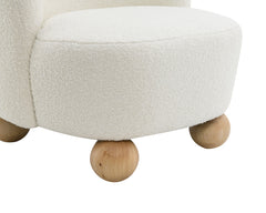 Karey White Accent Chair - Ornate Home