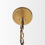 Karina Gold 24" Round Brass-Tone Hammered Metal Dome Pendant Light - Ornate Home