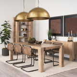 Karina Gold 24" Round Brass-Tone Hammered Metal Dome Pendant Light - Ornate Home