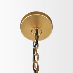 Karina Gold 36" Round Brass-Tone Hammered Metal Dome Pendant Light - Ornate Home