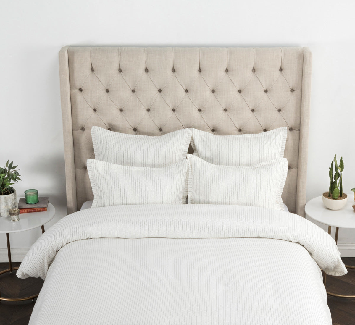 Karina Ivory Gray Duvet Cover - Ornate Home
