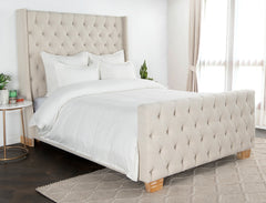 Karina Ivory Gray Duvet Cover - Ornate Home