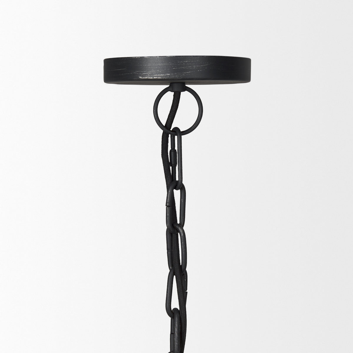 Karina Matte Black 24" Round Hammered Metal Dome Pendant Light - Ornate Home