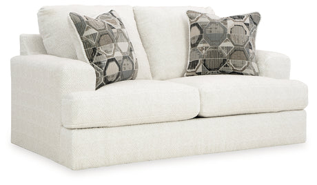 Karinne Linen Loveseat & Oversized Chair & Accent Ottoman - Ornate Home