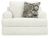 Karinne Linen Loveseat & Oversized Chair & Accent Ottoman - Ornate Home