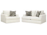 Karinne Linen Loveseat and Chair - Ornate Home