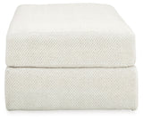 Karinne Linen Oversized Accent Ottoman - Ornate Home
