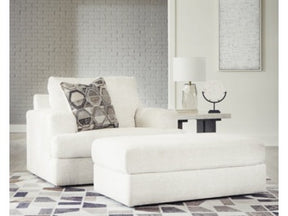 Karinne Linen Oversized Chair and Ottoman (Online Special Price) - Ornate Home
