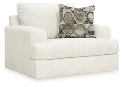Karinne Linen Oversized Chair and Ottoman - Ornate Home