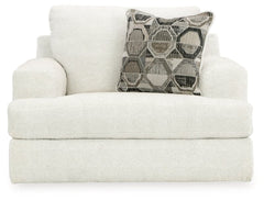 Karinne Linen Oversized Chair and Ottoman - Ornate Home