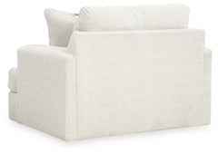 Karinne Linen Oversized Chair and Ottoman - Ornate Home