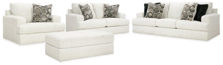 Karinne Linen Sofa, Loveseat, Oversized Chair and Ottoman - Ornate Home