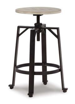 Karisslyn Whitewash/Black Counter Height Stool (Set of 2) - Ornate Home