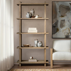Karlla Natural Clay Bookshelf - Ornate Home
