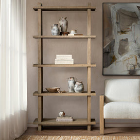 Karlla Natural Clay Bookshelf - Ornate Home