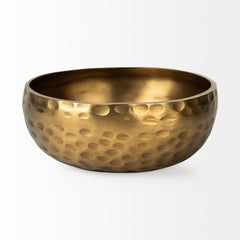 Karmel Gold Hammered Aluminum Bowl - Ornate Home