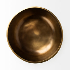 Karmel Gold Hammered Aluminum Bowl - Ornate Home