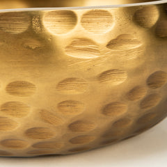 Karmel Gold Hammered Aluminum Bowl - Ornate Home