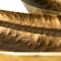Karmen Gold Hammered Oversized Bowls (Set of 2) - Ornate Home