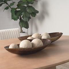 Karmen Gold Hammered Oversized Bowls (Set of 2) - Ornate Home