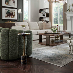 Karnes Black/Bronze/Brown Dark Marble Drink Table - Ornate Home