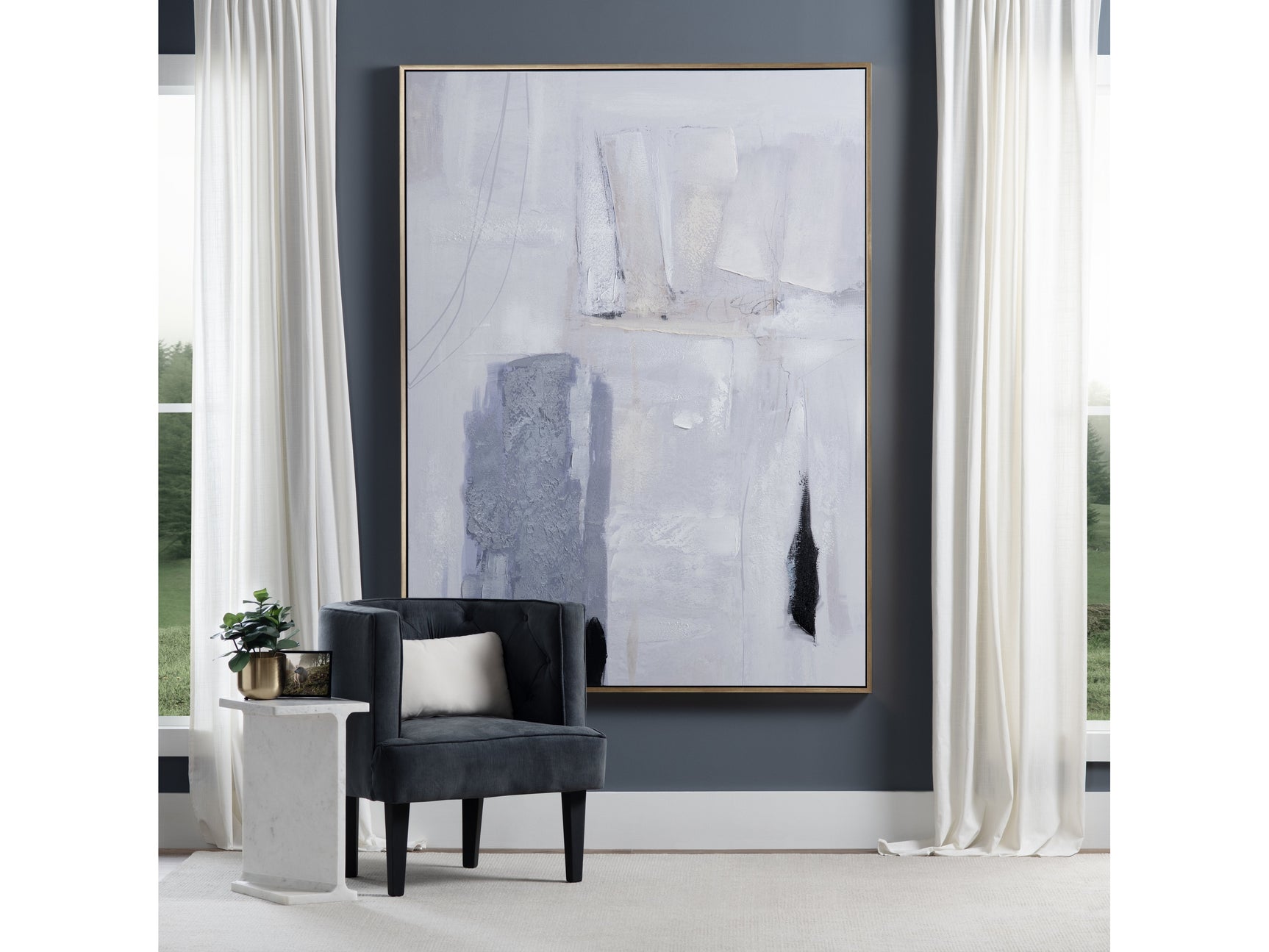 Karson Grey/White Canvas