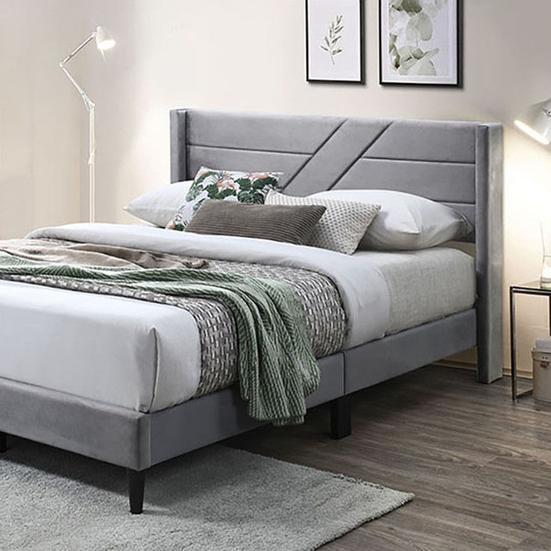 Karyn Dark Gray Queen Bed - Ornate Home