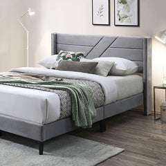 Karyn Dark Gray Queen Bed - Ornate Home