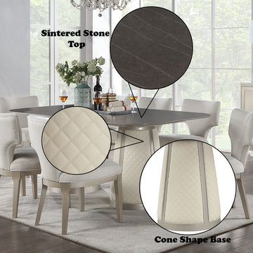 Kasa Champagne Dining Table - Ornate Home