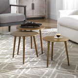 Kasai Gold Coffee Tables (Set of 3) - Ornate Home