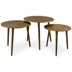 Kasai Gold Coffee Tables (Set of 3) - Ornate Home
