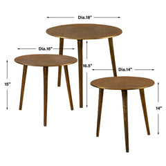 Kasai Gold Coffee Tables (Set of 3) - Ornate Home