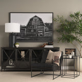Kasey Black Galvanized Metal Nesting Accent Tables (Set of 2) - Ornate Home