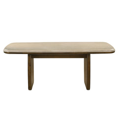 Kasha Natural Marble/Vintage Oak Dining Table - Ornate Home