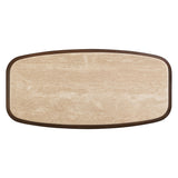 Kasha Travertine Top/Walnut Coffee Table - Ornate Home