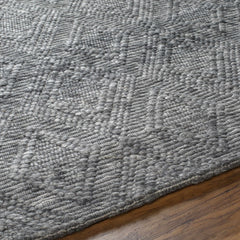 Kasib Dark Gray Hand Woven Area Rug - Clearance - Ornate Home