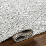 Kasib Gray Hand Woven Area Rug - Clearance - Ornate Home