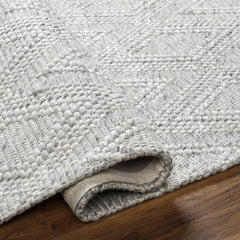 Kasib Gray Hand Woven Area Rug - Clearance - Ornate Home