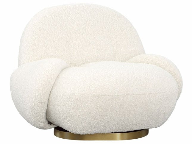 Kass Ivory Swivel Chair - Ornate Home