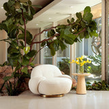 Kass Ivory Swivel Chair - Ornate Home