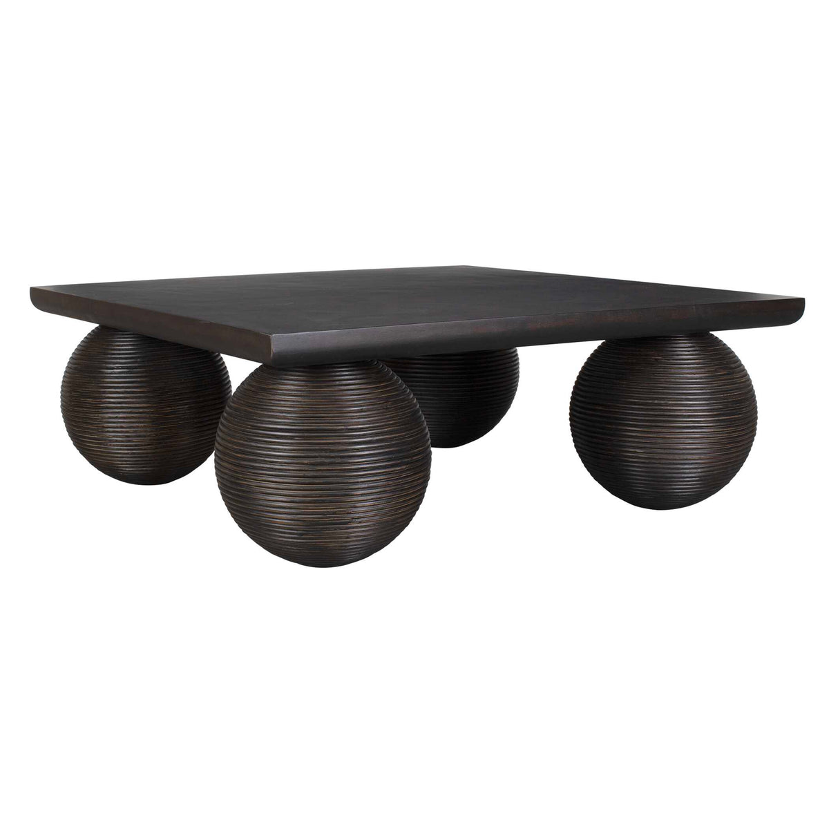 Kasson Black Sphere Leg Coffee Table - Ornate Home