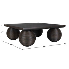 Kasson Black Sphere Leg Coffee Table - Ornate Home