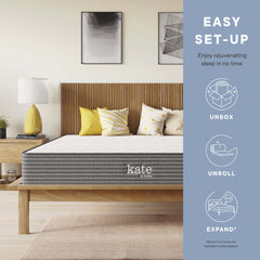 Kate White 8" Queen Mattress - Ornate Home