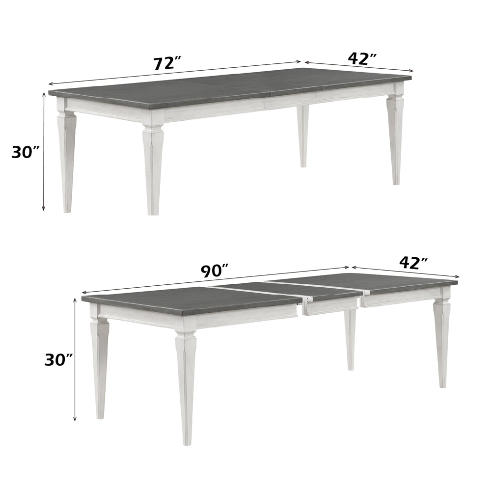 Katia Gray Dining Table W/Leaf - Ornate Home