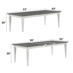 Katia Gray Dining Table W/Leaf - Ornate Home