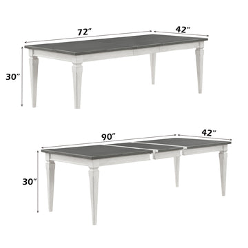 Katia Gray Dining Table W/Leaf - Ornate Home
