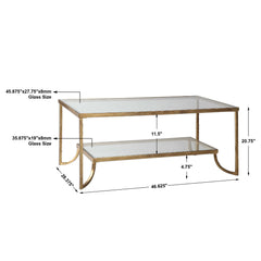 Katina Gold Leaf Coffee Table - Ornate Home